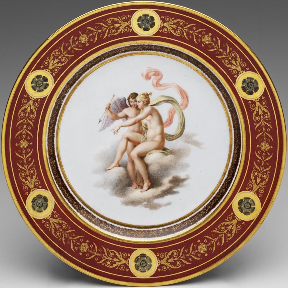 Sevres Plate Olympic Service 42 Venus And Cupid