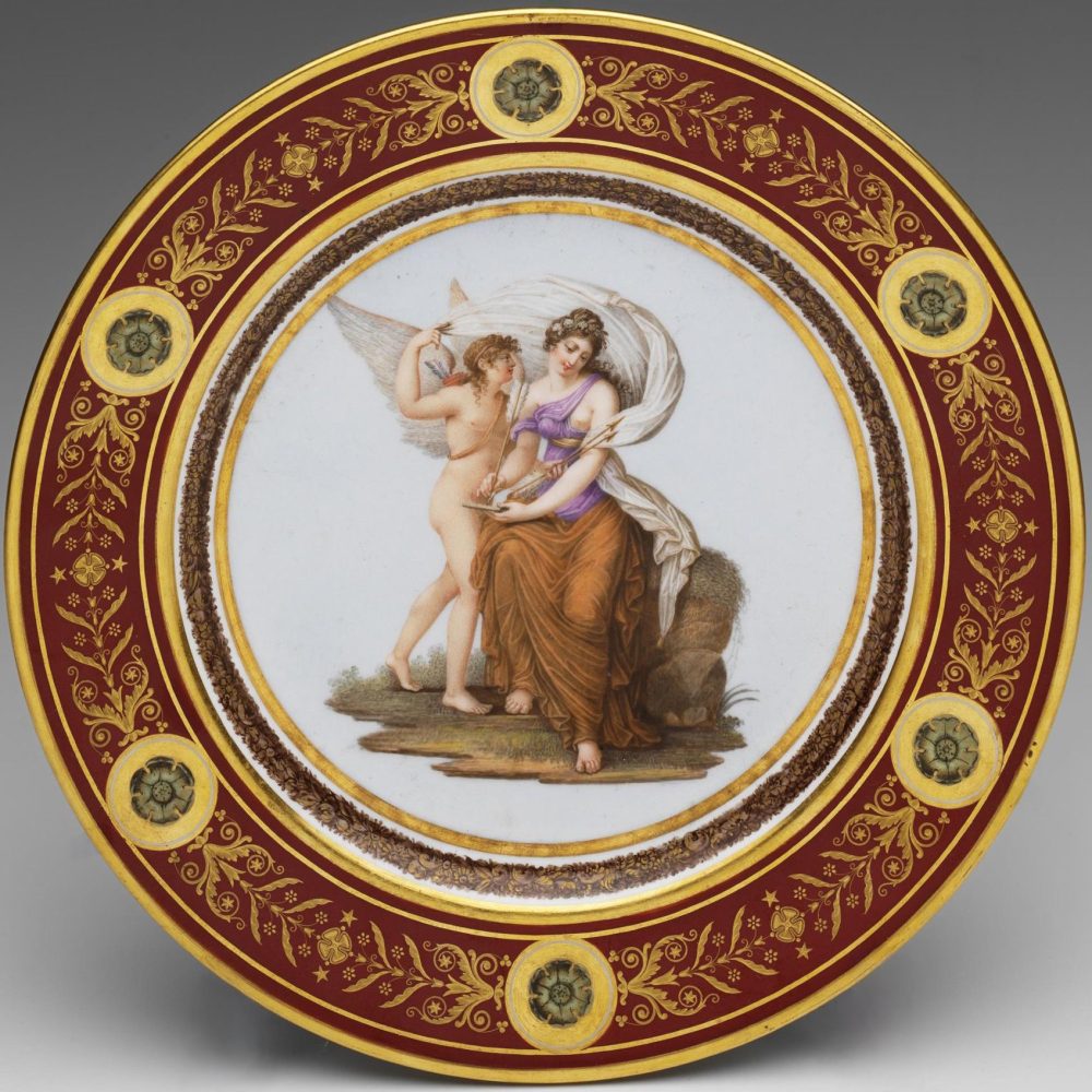 Sevres Plate Olympic Service 59 Erato And Cupid