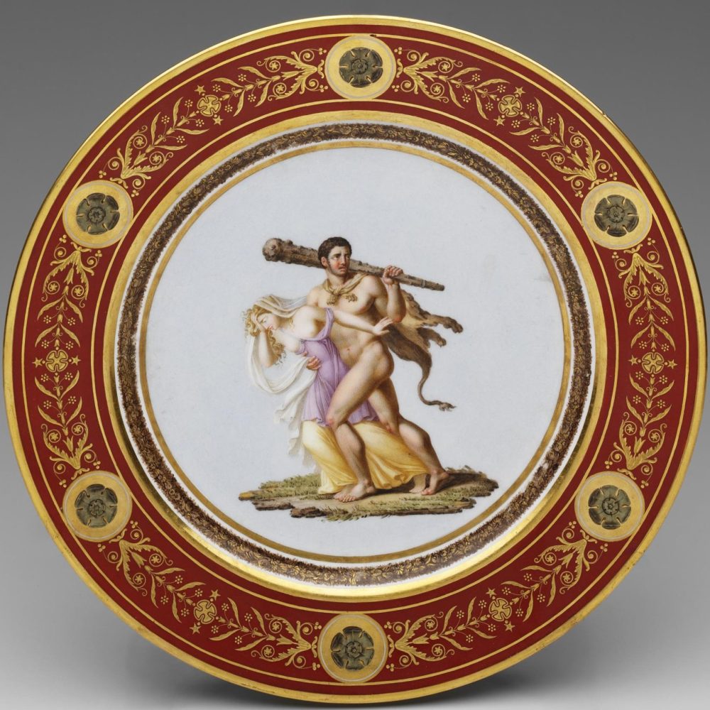 Sevres Plate Olympic Service Hercules Kidnaps Hesione