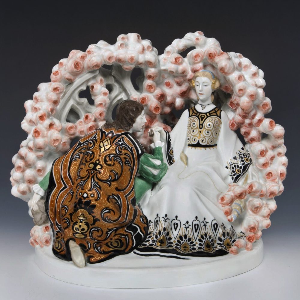 Meissen figural group "Sleeping Beauty" by Eichler. Model B250