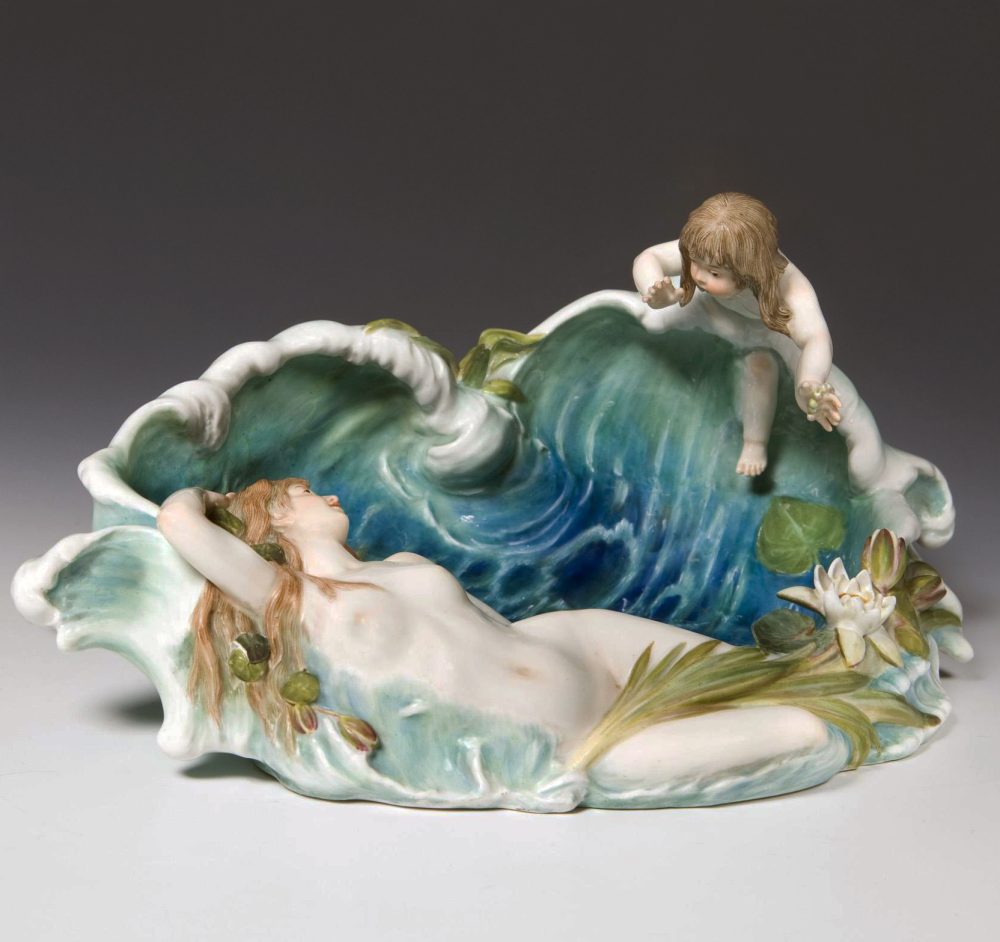 Meissen R176 Mermaid Cupid Helmig