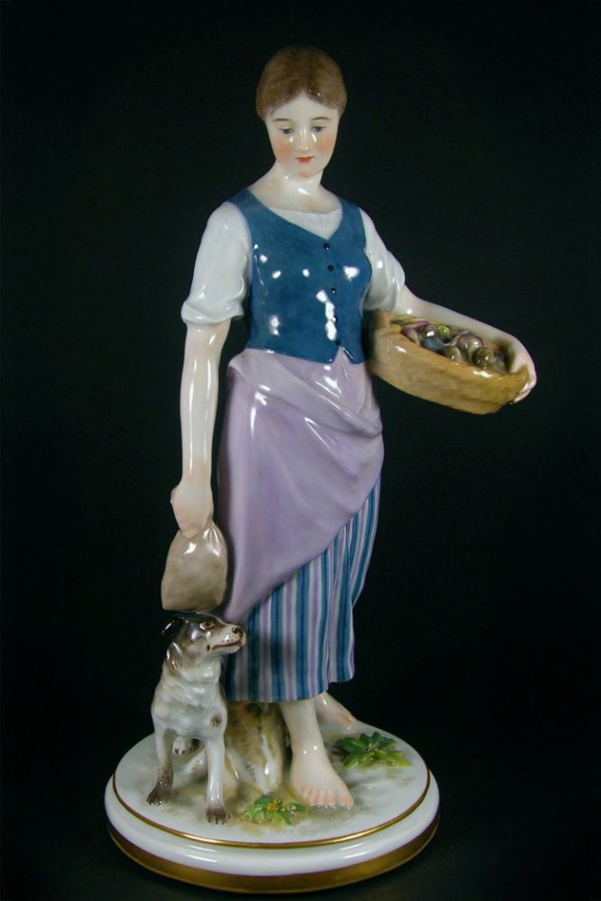 Meissen Girl with the dog