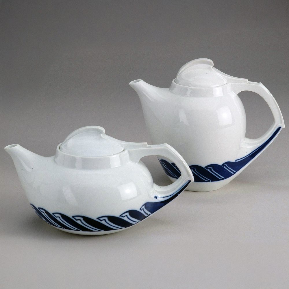 Meissen Whiplash Teapot And Coffeepot By Henry Van De Velde