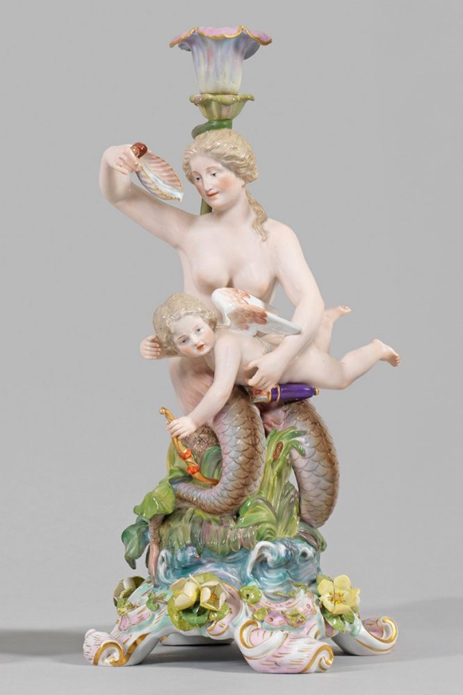 Meissen H177 Candleholder With Cupids