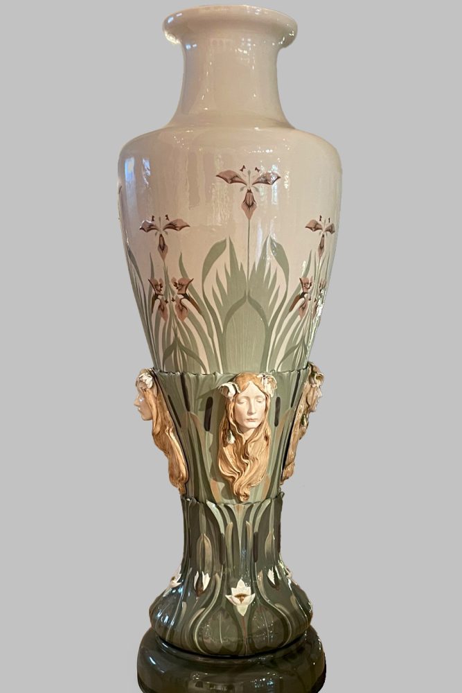 Monumental Meissen Floor Vase "The Water" by Rudolf Hentschel. Model number R140.