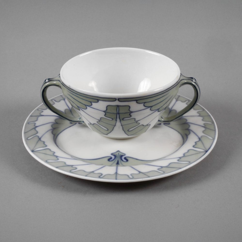Meissen T36 Double Handled Soup Cup From The Wing Pattern Service