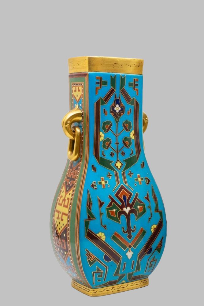 Minton Cloisonne Vase 1717 By Christopher Dresser