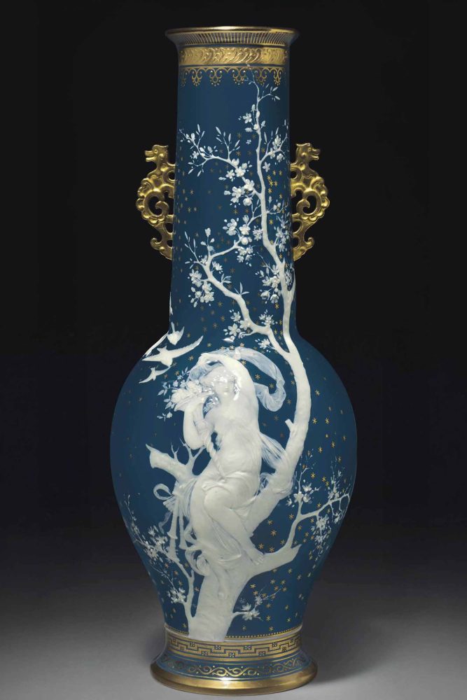 Minton Pate Sur Pate Vase By Lawrence Birks 2804