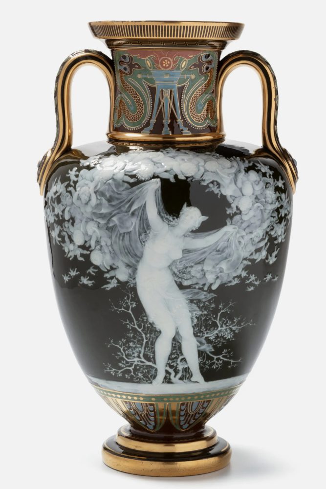 Minton Pate Sur Pate Vase By Solon 1722 Wandering Stars