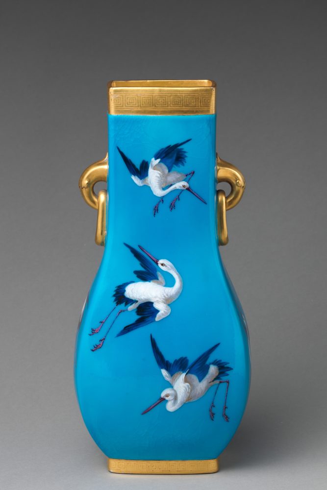 Minton Vase 1717. Cranes.