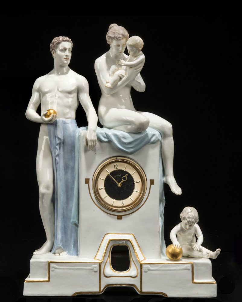 Meissen Z121 Figural Clock By Hermann Fritz