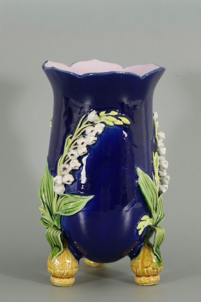 Minton 1200 Majolica Lilly Of The Valley Bulb Vase