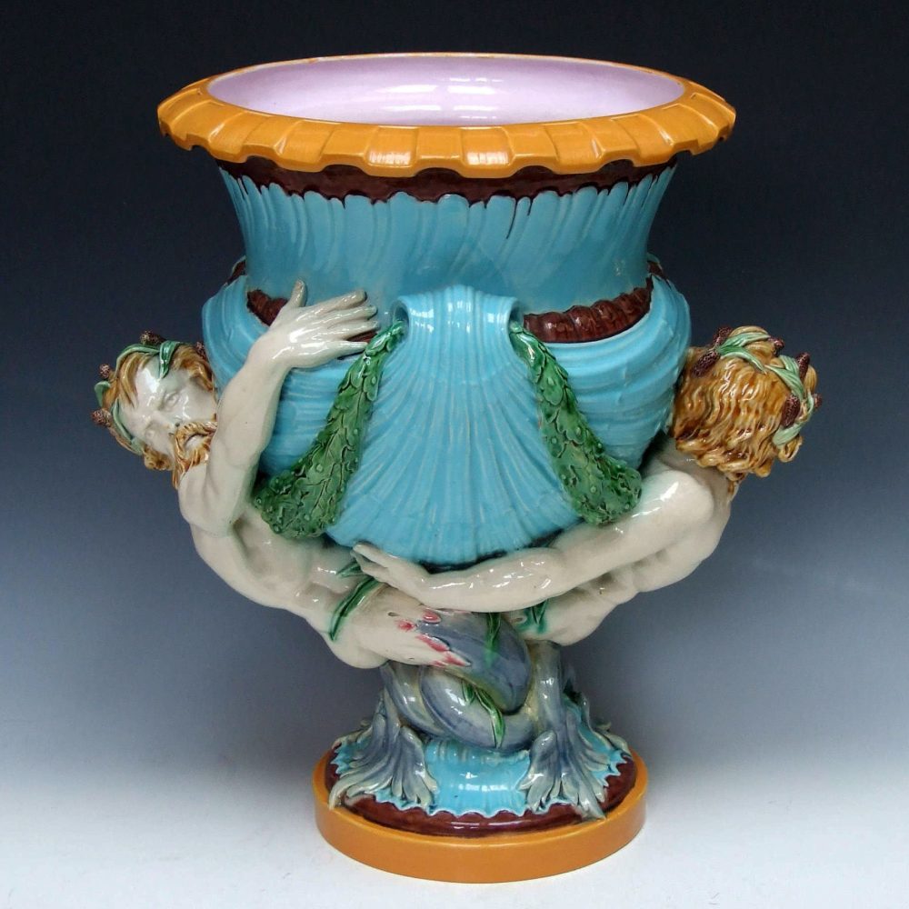 Minton 1362 Majolica Triton Ice Pail 2