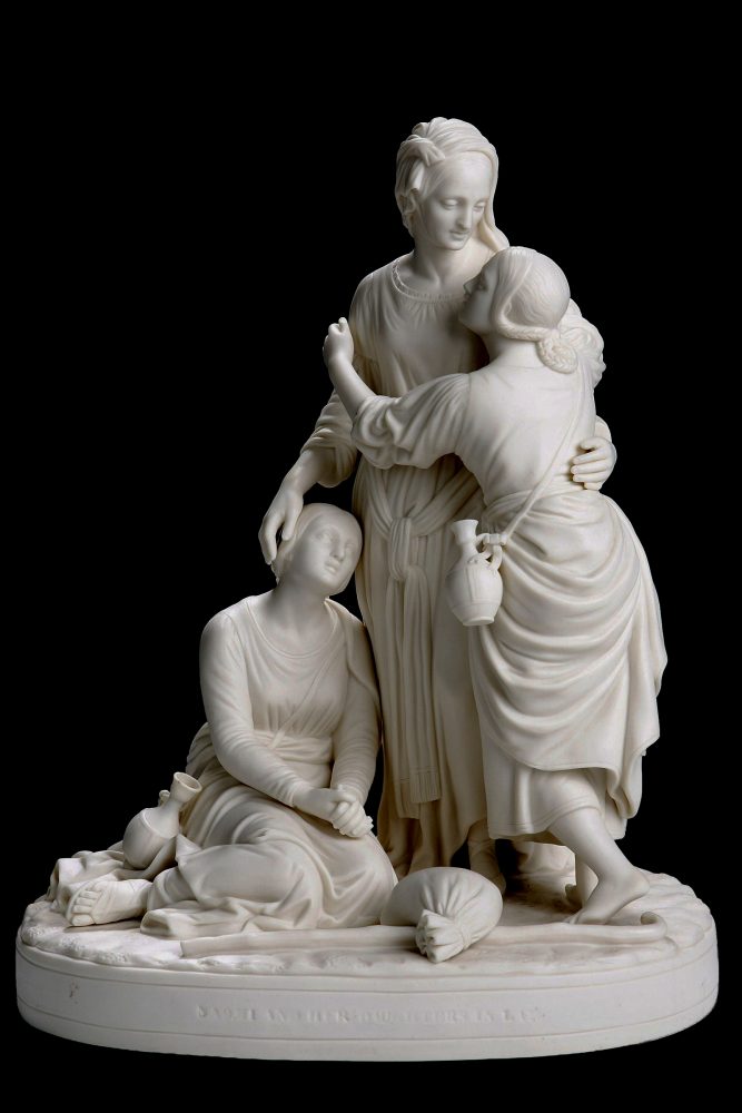 Minton 183 Parian Figural Group Naomi And Her Daughters In Law