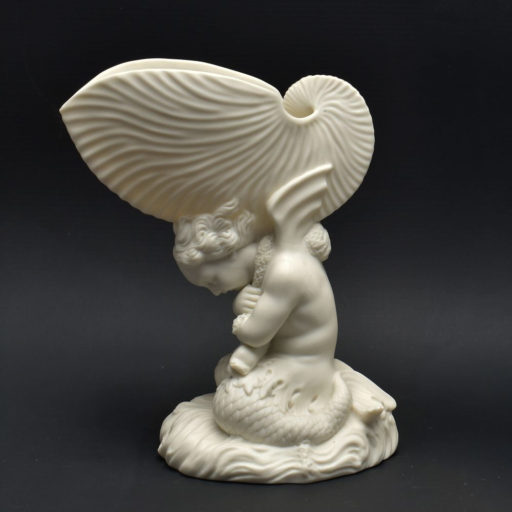 Minton 222 Parian Figure Triton With Shell