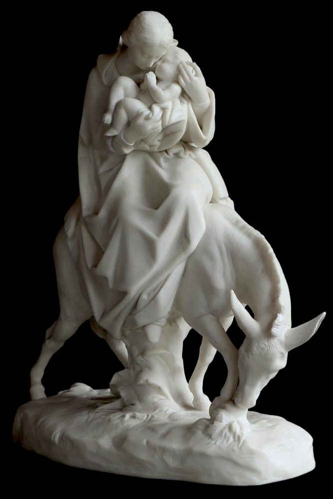 Minton 223 Parian Figural Group Flight To Egypt