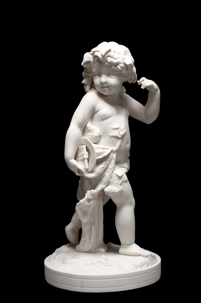 Minton 312 Parian Figure Grape Bearer. Boy. Cherub. Putto. Bacchus.
