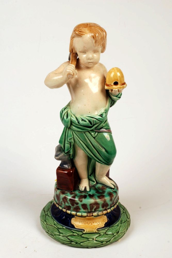 Minton 369 Majolica Figure Industry