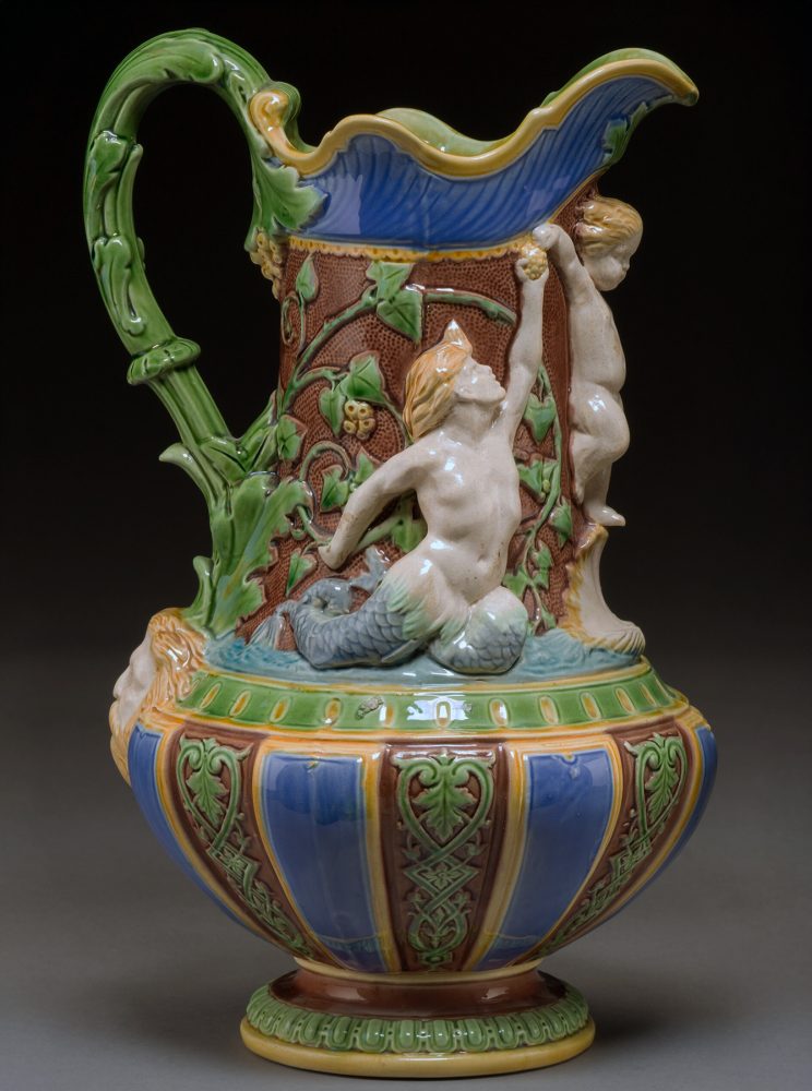 Minton 474 Majolica Figural Ewer