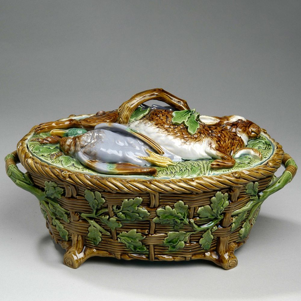 Minton 668 Majolica Game Pie Tureen