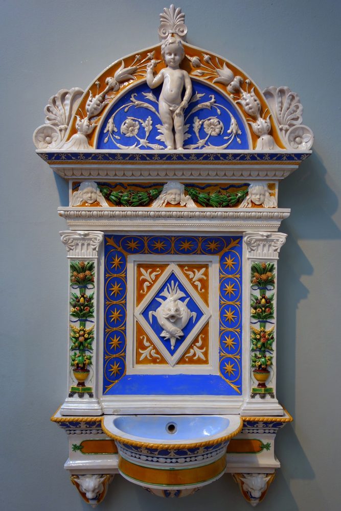 Minton 908 Majolica Cupid Fountain