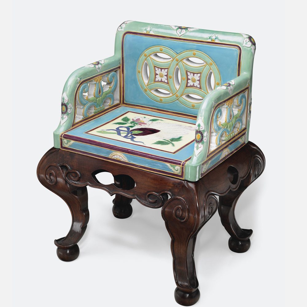 Minton 1317 Majolica Armchair