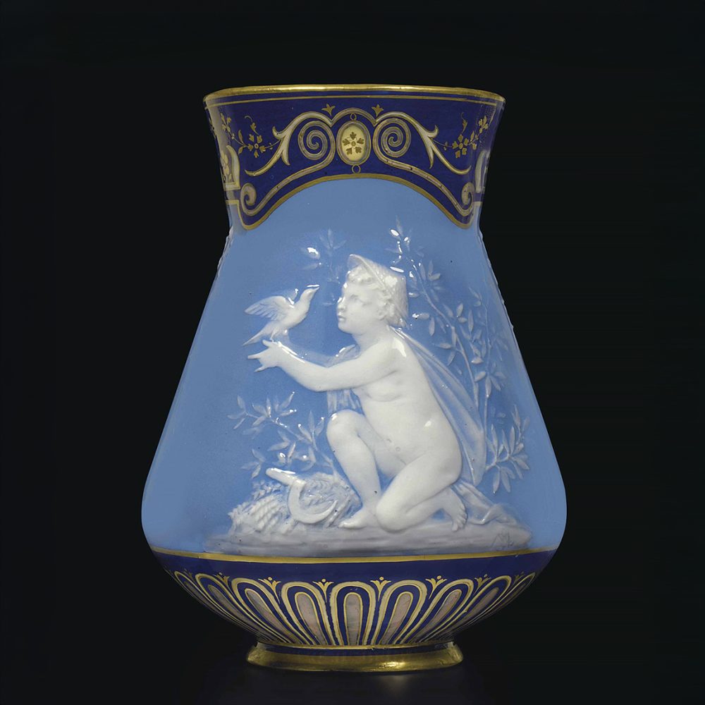 Minton 1381 Pate Sur Pate Vase By Solon