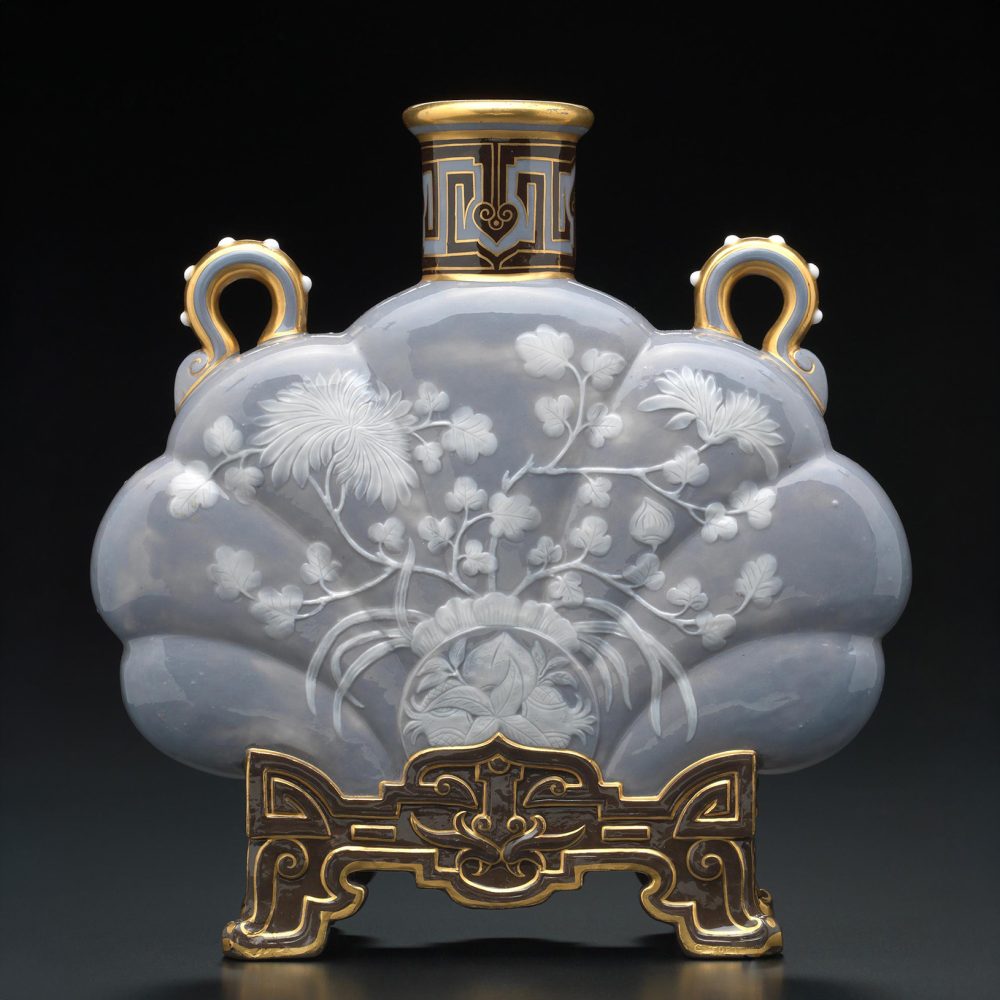 Minton 1472 Pate Sur Pate Persian Flask