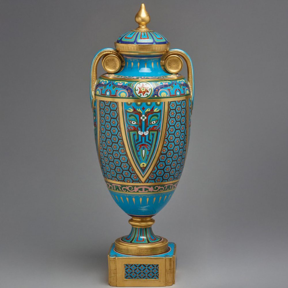Minton 1656 Cloisonne Vase By Christopher Dresser