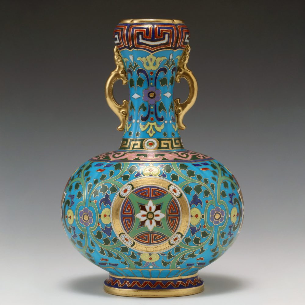 Minton 1719 Cloisonne Vase Christopher Dresser