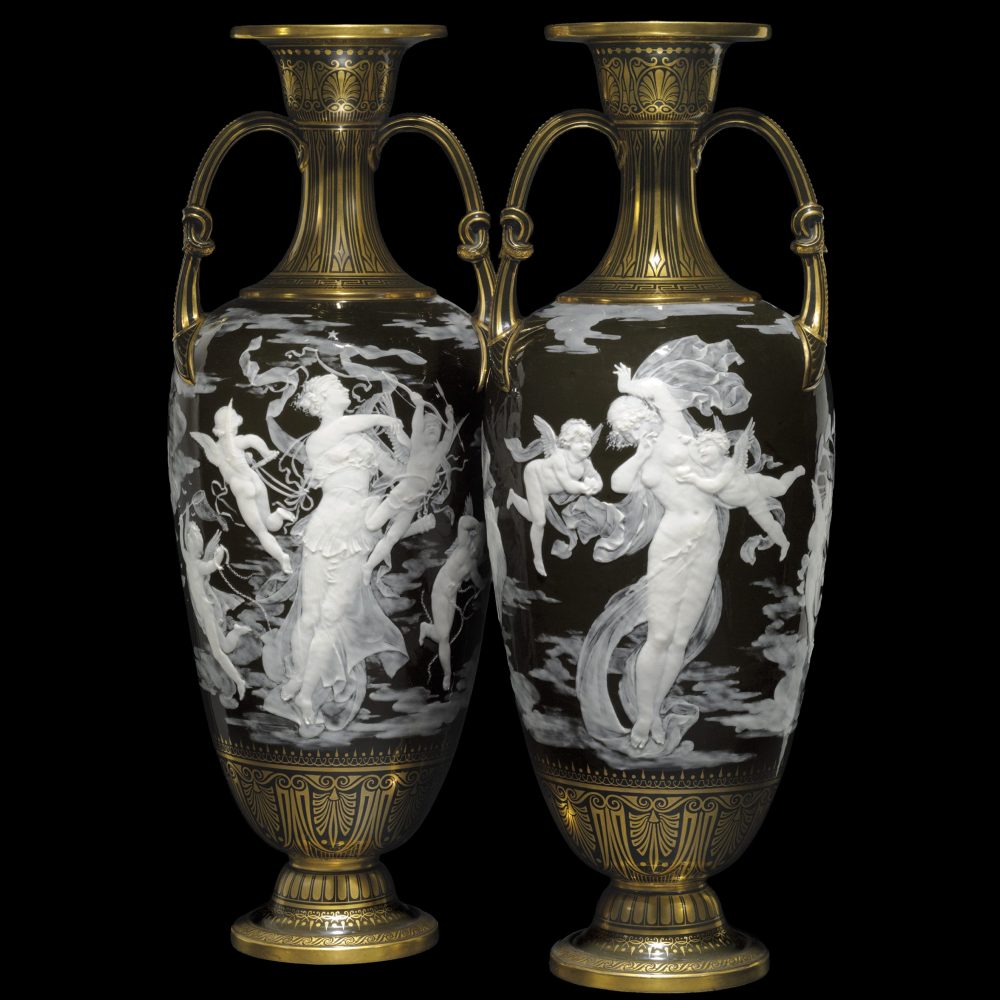Minton 2810 Pate Sur Pate Vases By Solon