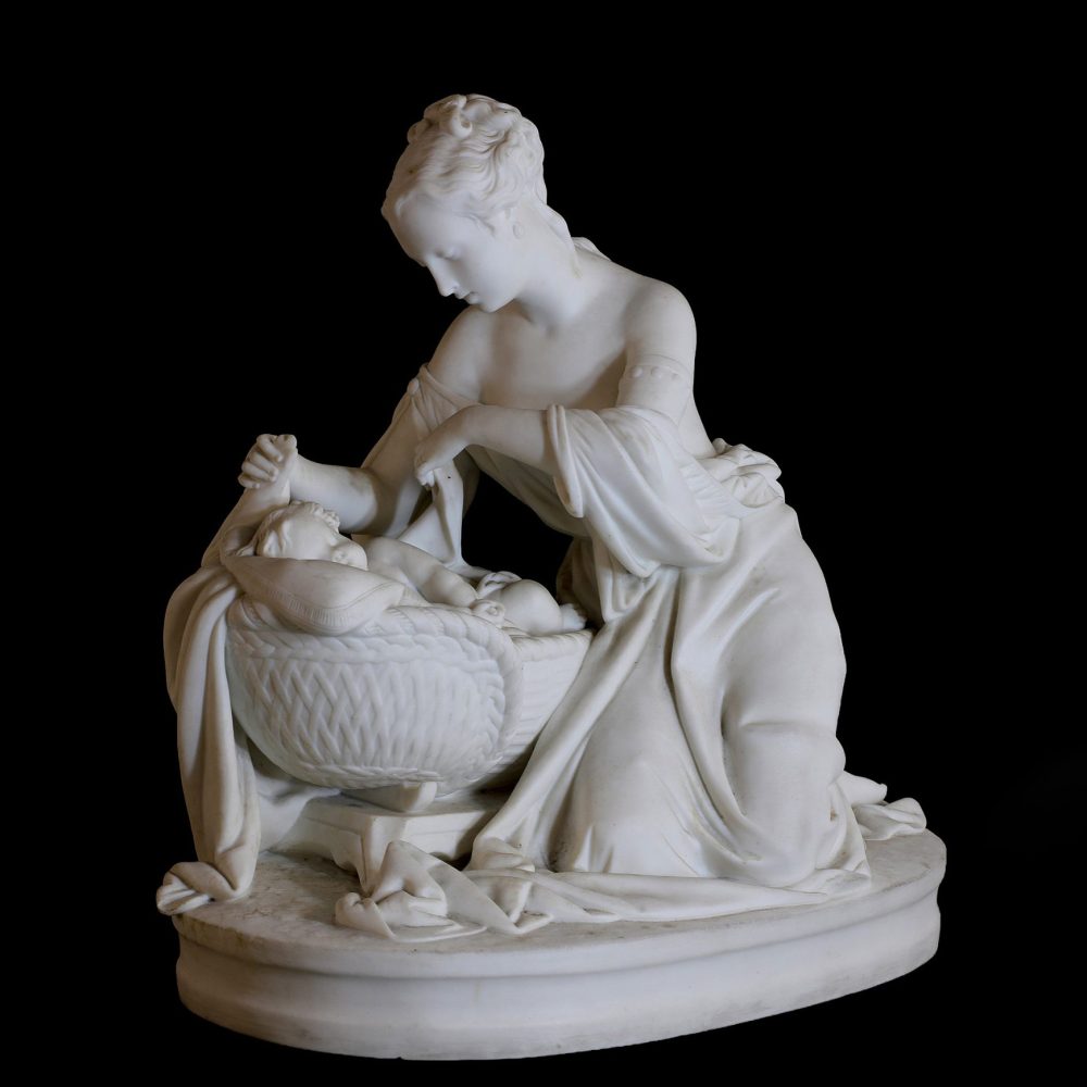 Minton 324 Parian Figural Group Mother With Firstborn By Carrier Balleuse