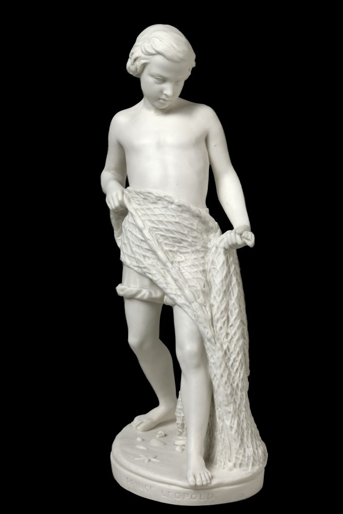 Minton 381 Parian Figure Of Prince Leopold As Fisherboy