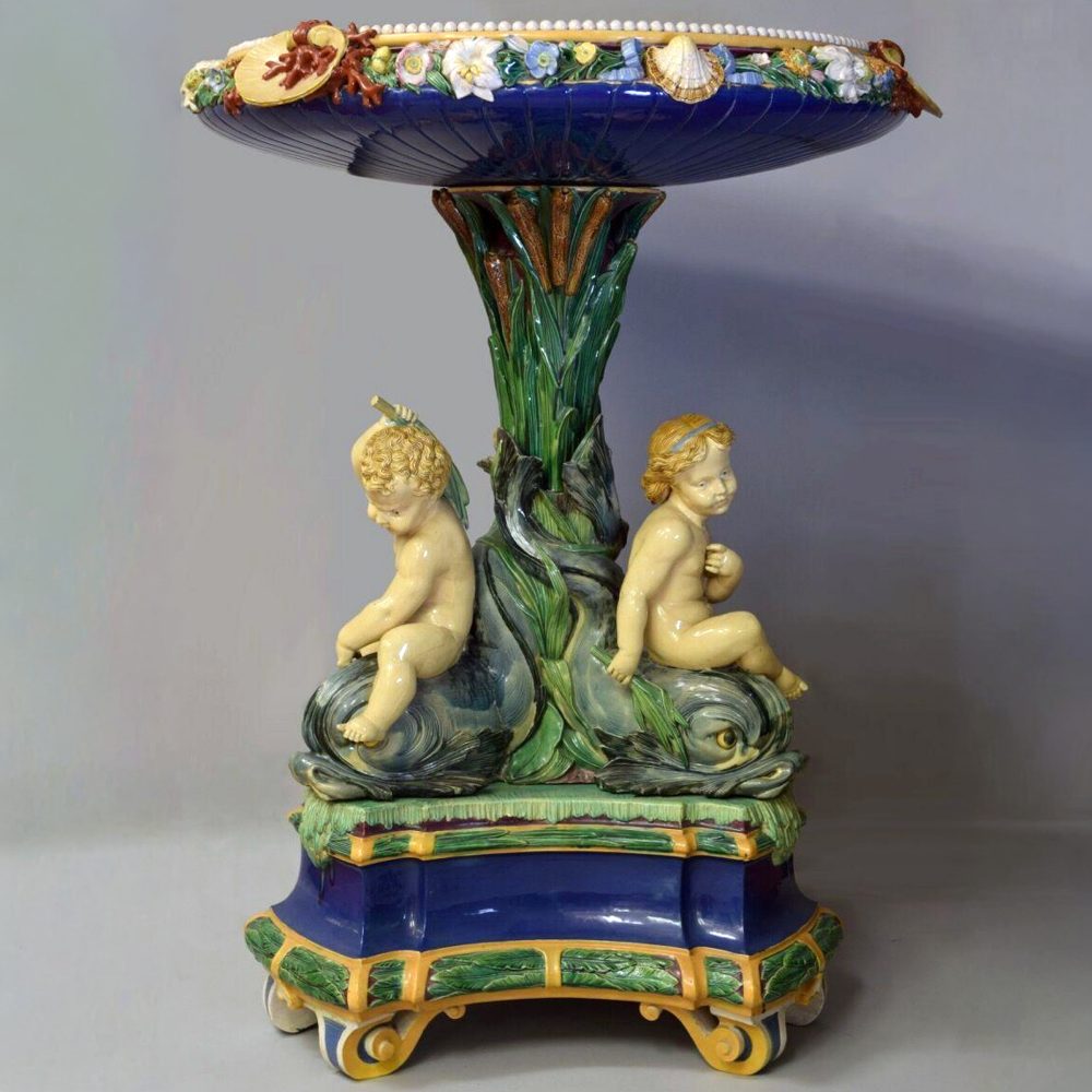 Minton Majolica Figural Centerpiece