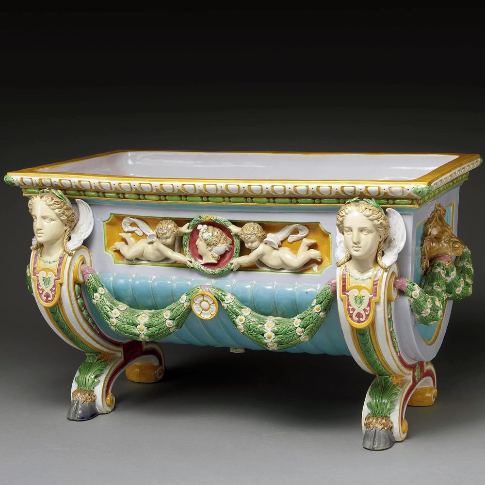 Minton Majolica Figural Cistern