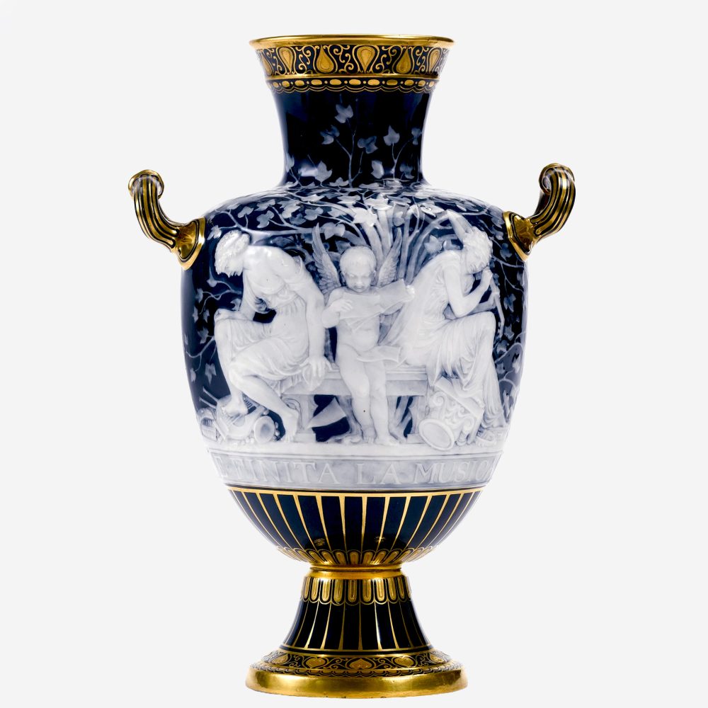 Minton Pate Sur Pate Vase By Louis Solon