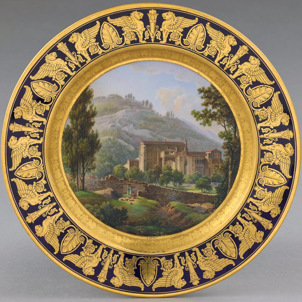 Sevres Plate 22x1 Service Des Vues Diverses Monastere De Juste En Estremadure Ou Charles Quint Est Mort