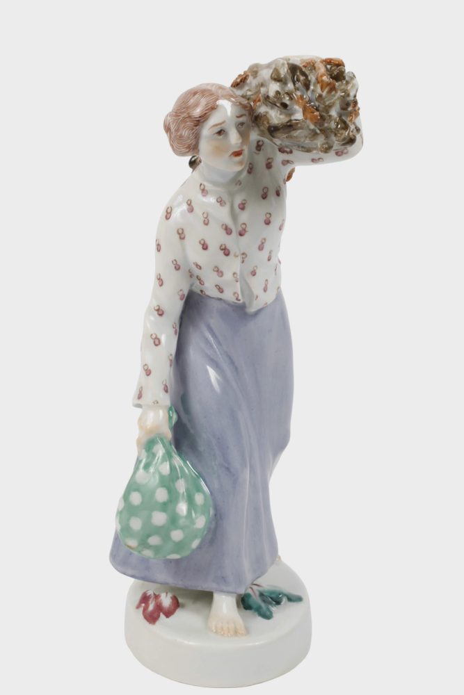 Meissen F242 Figure Woman With Firewood