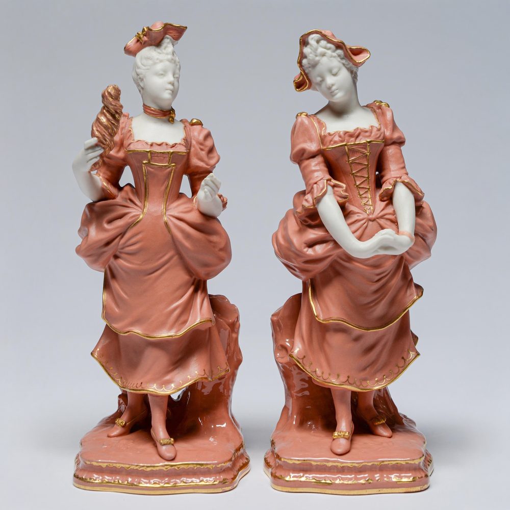 Minton 503 504 Parian Figures