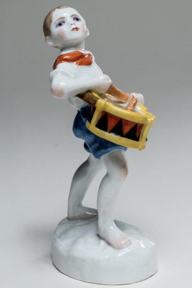 Soviet Popaganda Porcelain Figure Young Pioneer Drummer By Maria Strakhovskaya