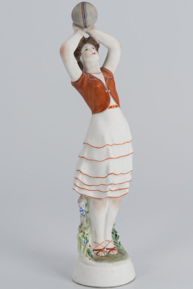 Soviet Porcelain Figure Girl With Ball By Danko