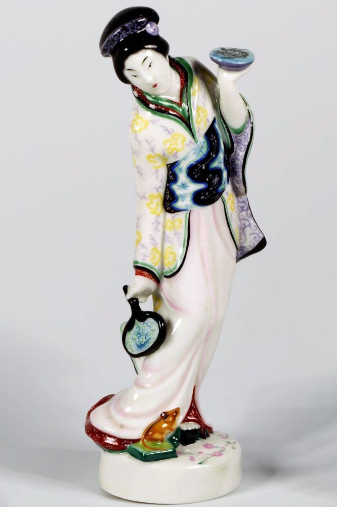 Soviet Porcelain Figure Japanese Woman And Mouse By Danko