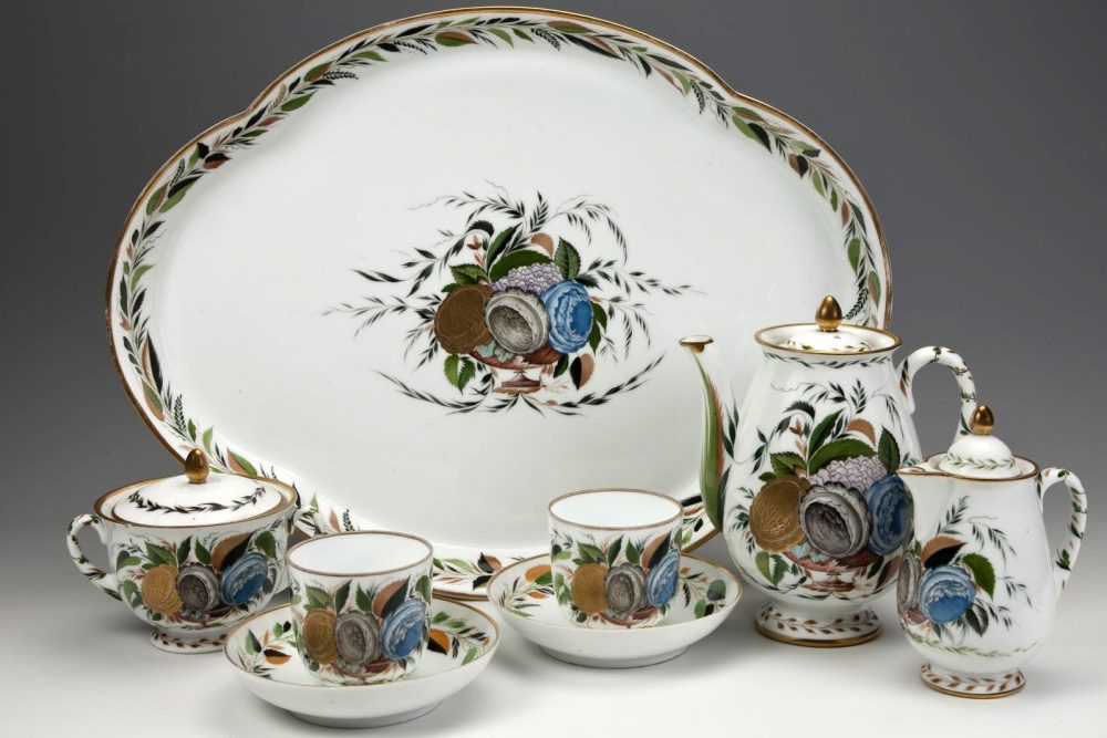 Soviet Porcelain Teaset After Chekhonin Three Roses