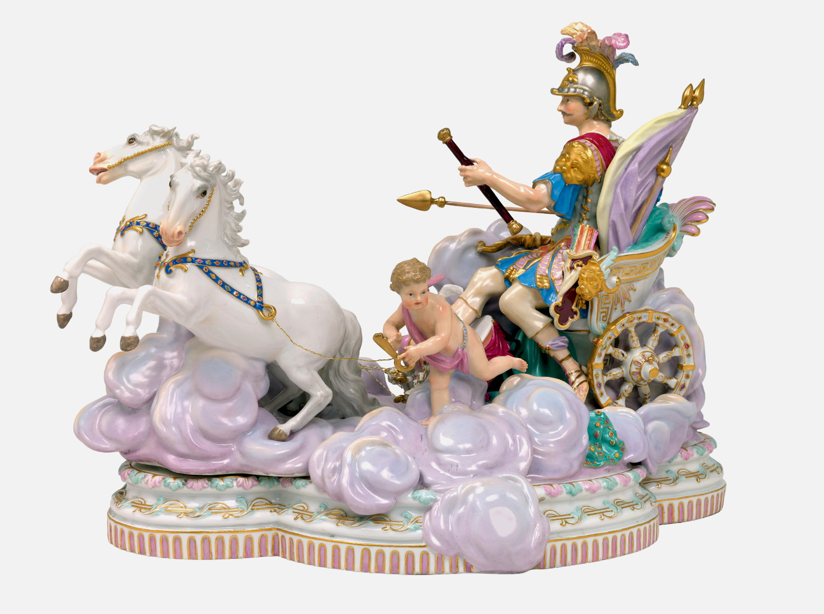 Meissen 22 Mars Chariot Figural Group