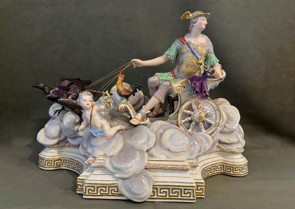 Meissen 30 Mercurys Chariot Figural Group