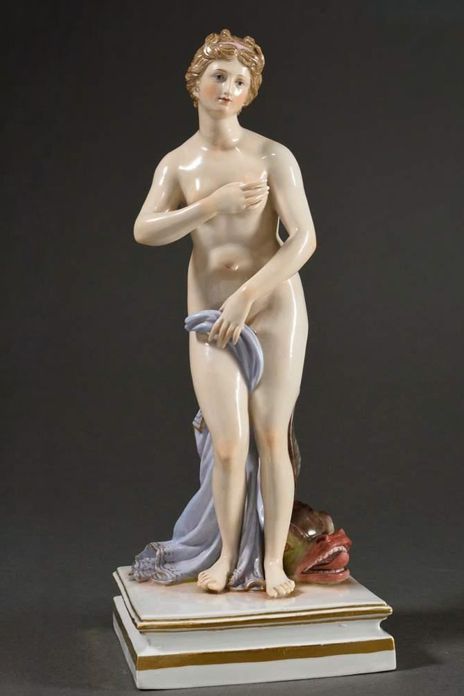 Meissen H43 Figure Venus With Dolphin