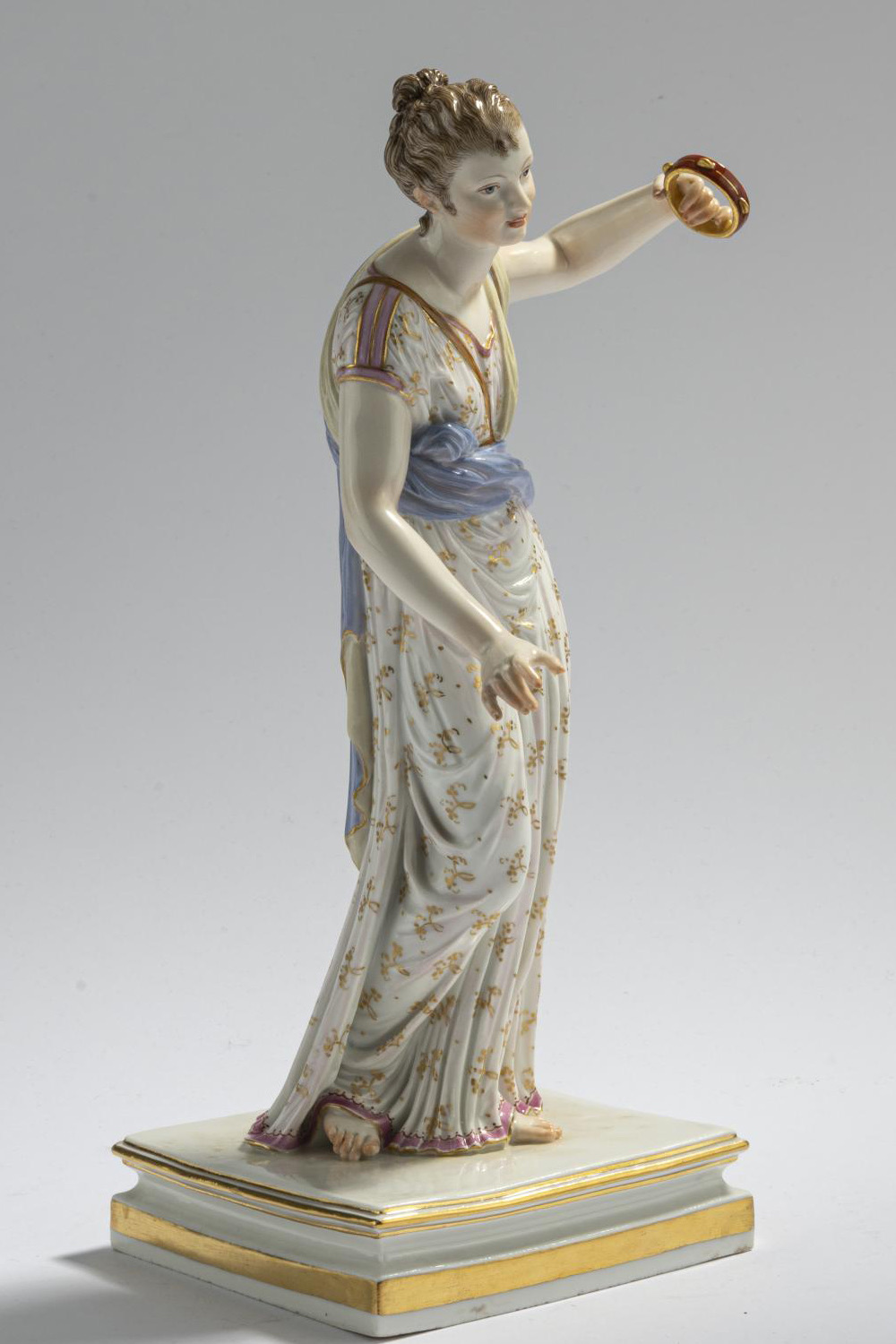 Meissen H47 Figure Bacchante With Tamburin