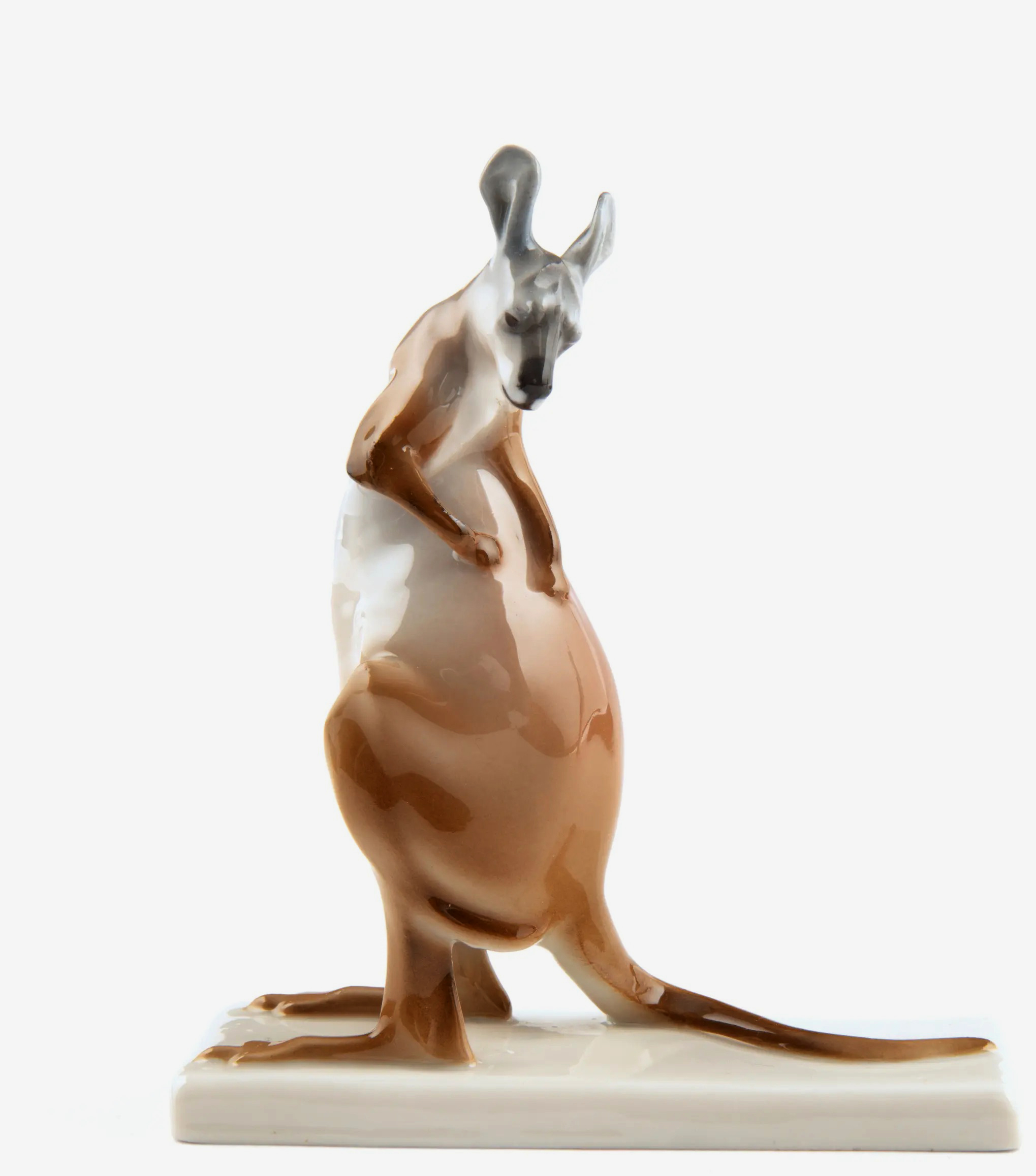 Meissen Y138 Kangaroo Scratching Itself