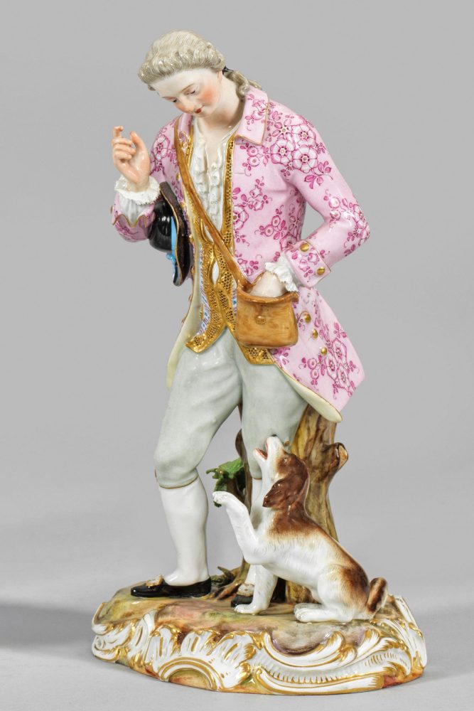 Meissen Z97 Figure Gentleman With Dog