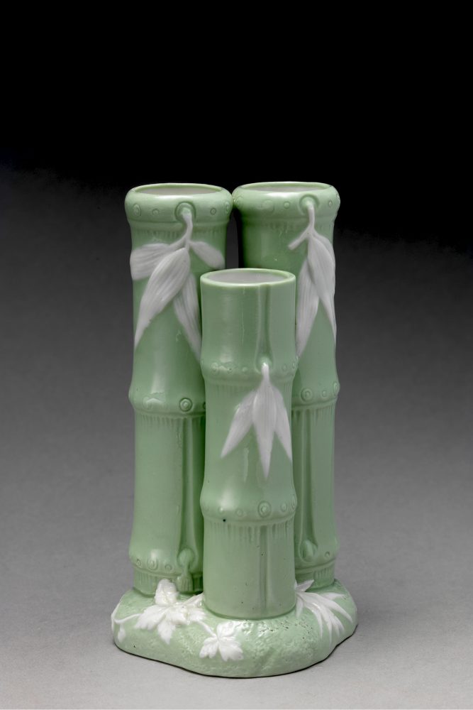 Minton 1297 Celadon Triple Bamboo Vase